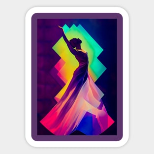 Woman Dancing Sticker